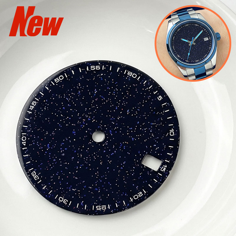 Cloisonne Enamel Dial - 28,5 mm Emaille Textuur Blauwe Sterrenhemel