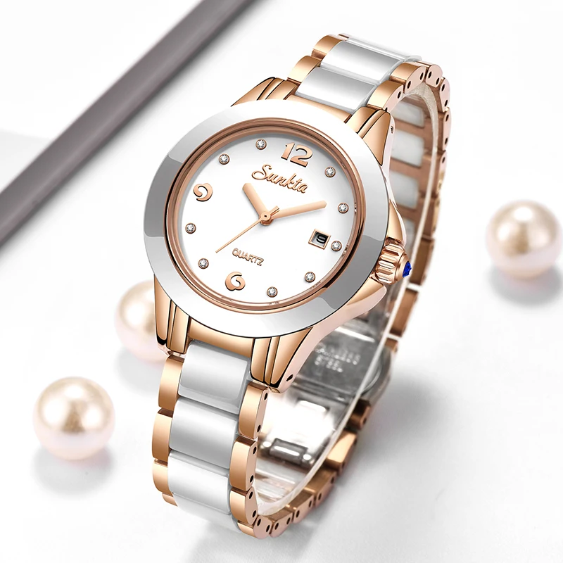 Luxury Watch - Sunkta Fashion Casual Quartz Dameshorloge Elegante