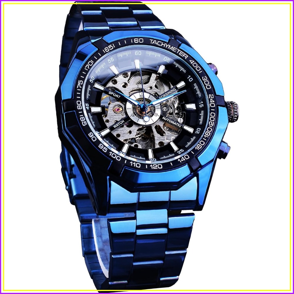 Luxury Watch Image - Mechanisch herenhorloge met skeletwijzerplaat, automatisch opwindbaar,