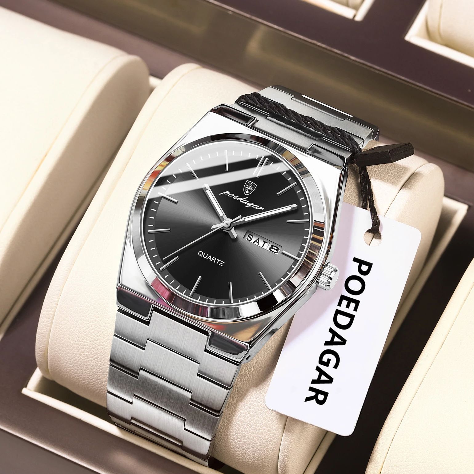 Luxury Watch Omega - POEDAGAR Luxe heren quartzhorloge Waterdicht Lichtgevend