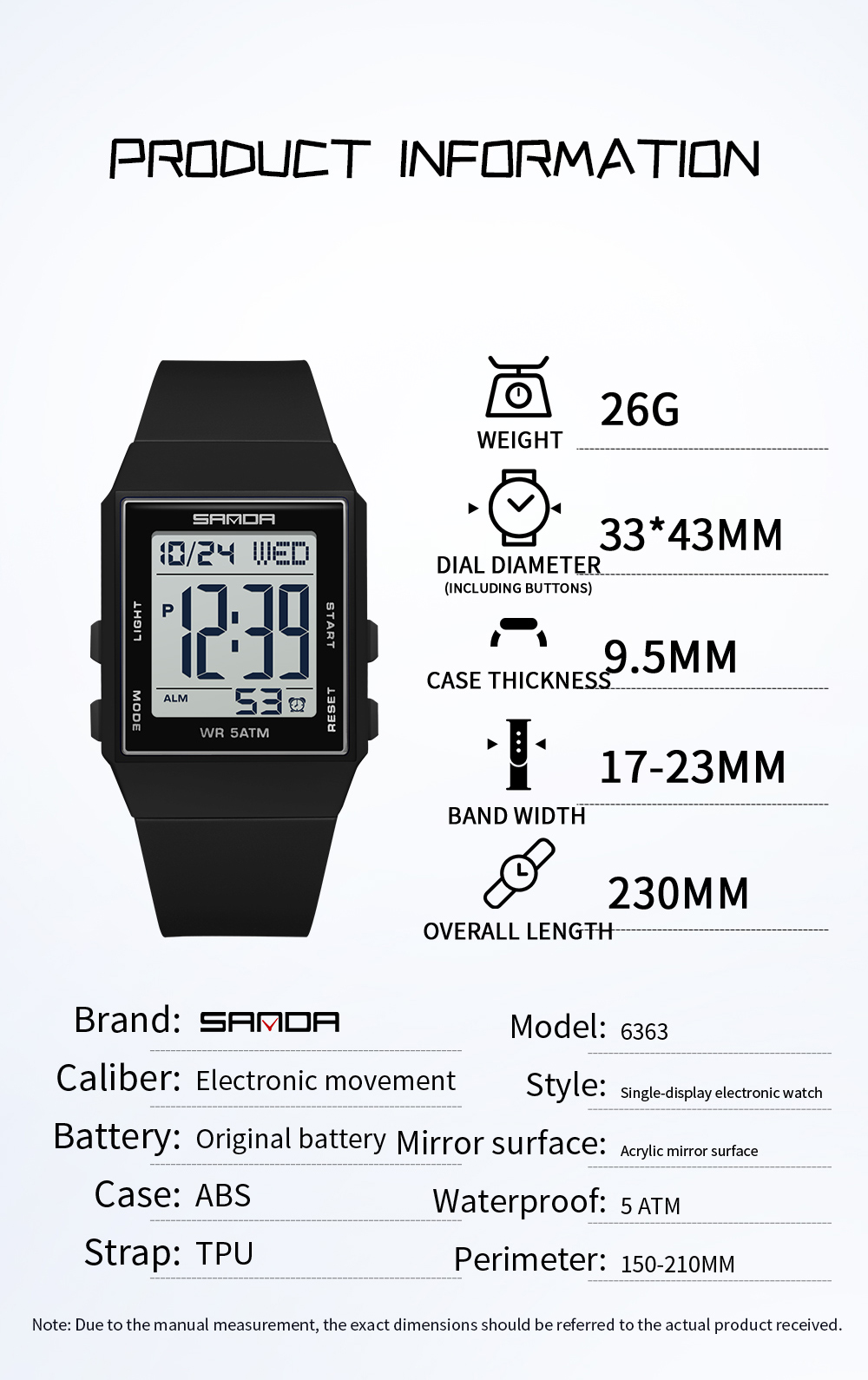 SANDA Student Casual digitale  - Luxury Watch Store recensie en prijs