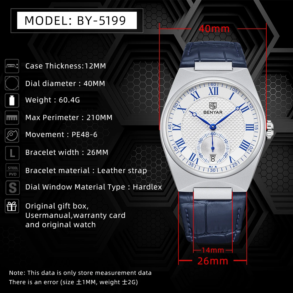 BENYAR Business Mannen Romeins - Luxury Watch Store recensie en prijs