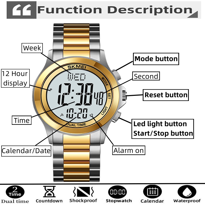 Skmei Heren Led Chronograaf Ar - Minute Repeater Watch recensie en prijs