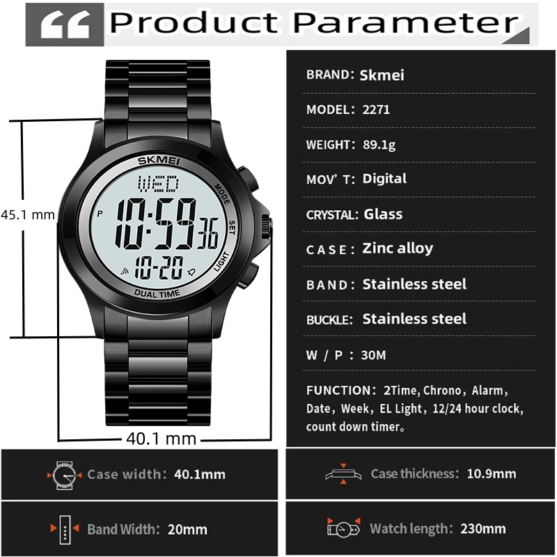 Skmei Heren Led Chronograaf Ar - Minute Repeater Watch recensie en prijs