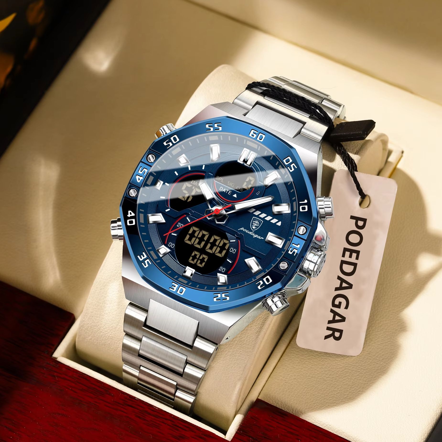 POEDAGAR Top Herenklok LED Lic - Minute Repeater Watch recensie en prijs