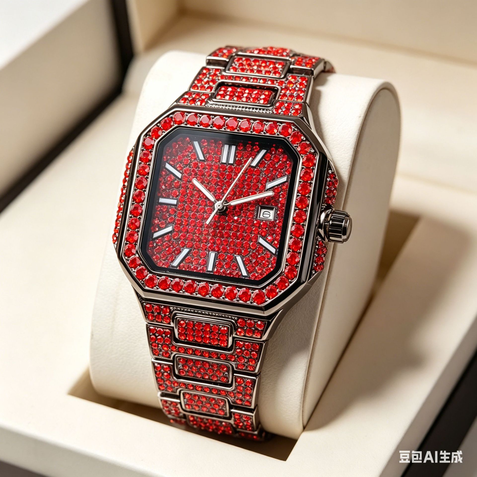 Luxe vierkante ijsdiamant quar - Luxury Watch Market recensie en prijs